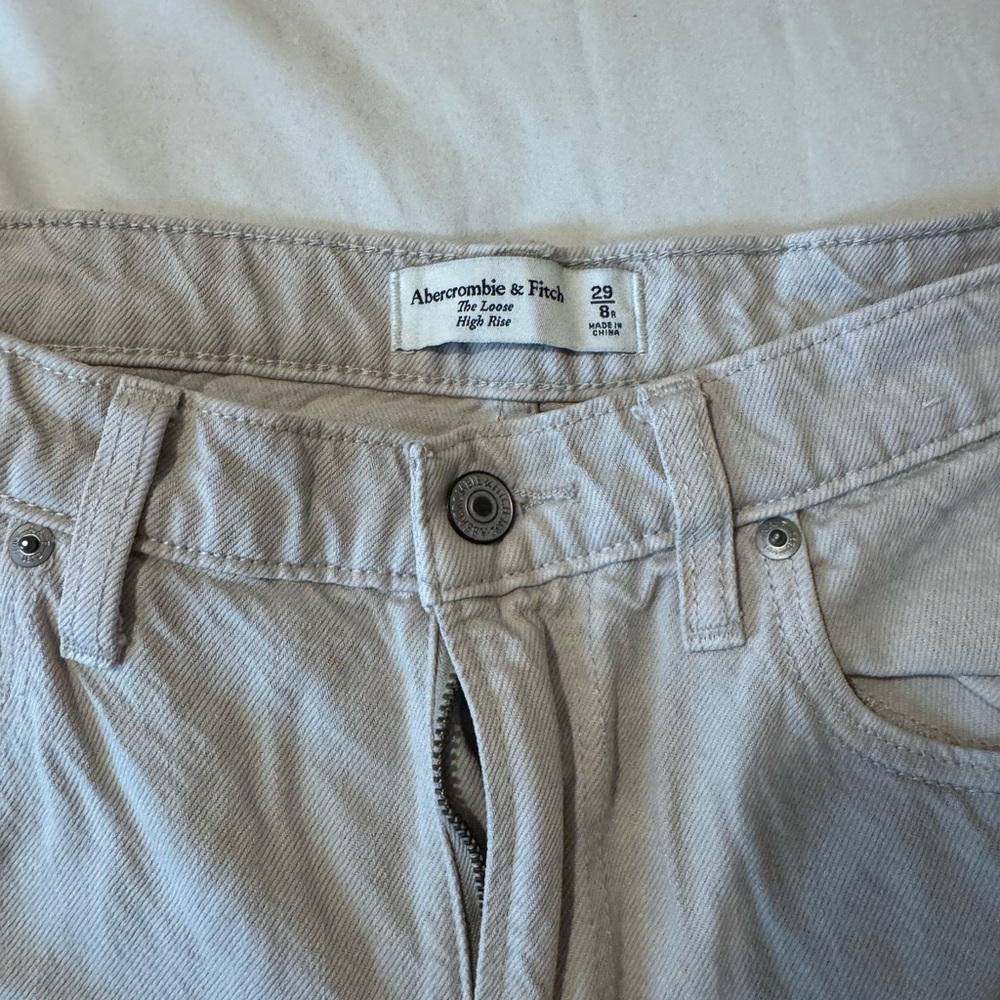 Abercrombie & Fitch Light Taupe High Rise Jeans